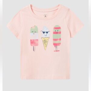 🍓3/$10 GAP Pink Short Sleeve Tee with Popsicles Graphic size 3-6m